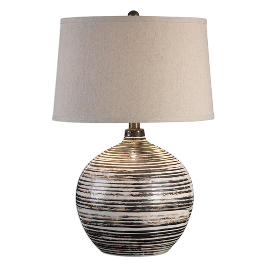 Uttermost 27315-1 Bloxom Mocha Ivory Lamp