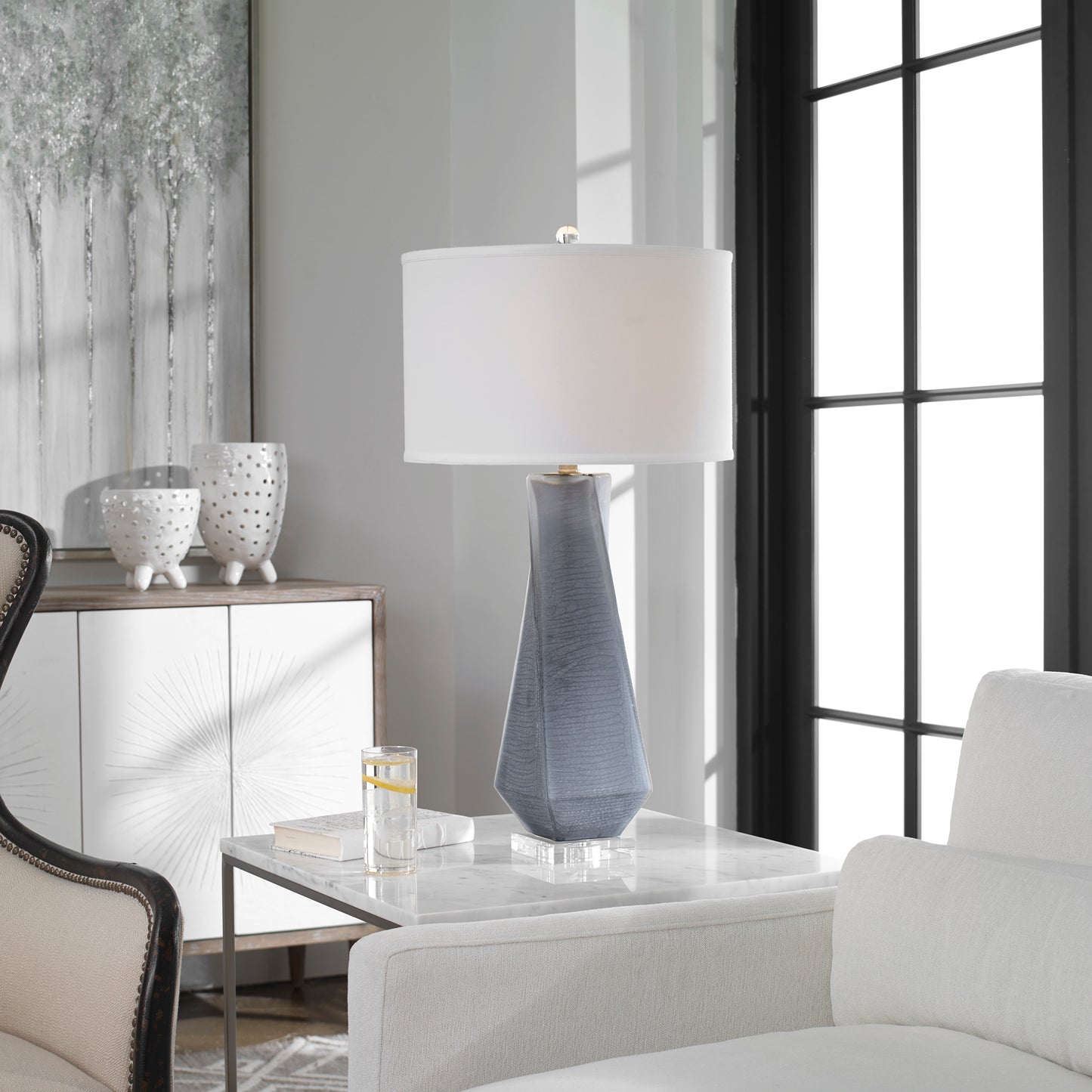Uttermost 27523-1 Anatoli Charcoal Gray Table Lamp