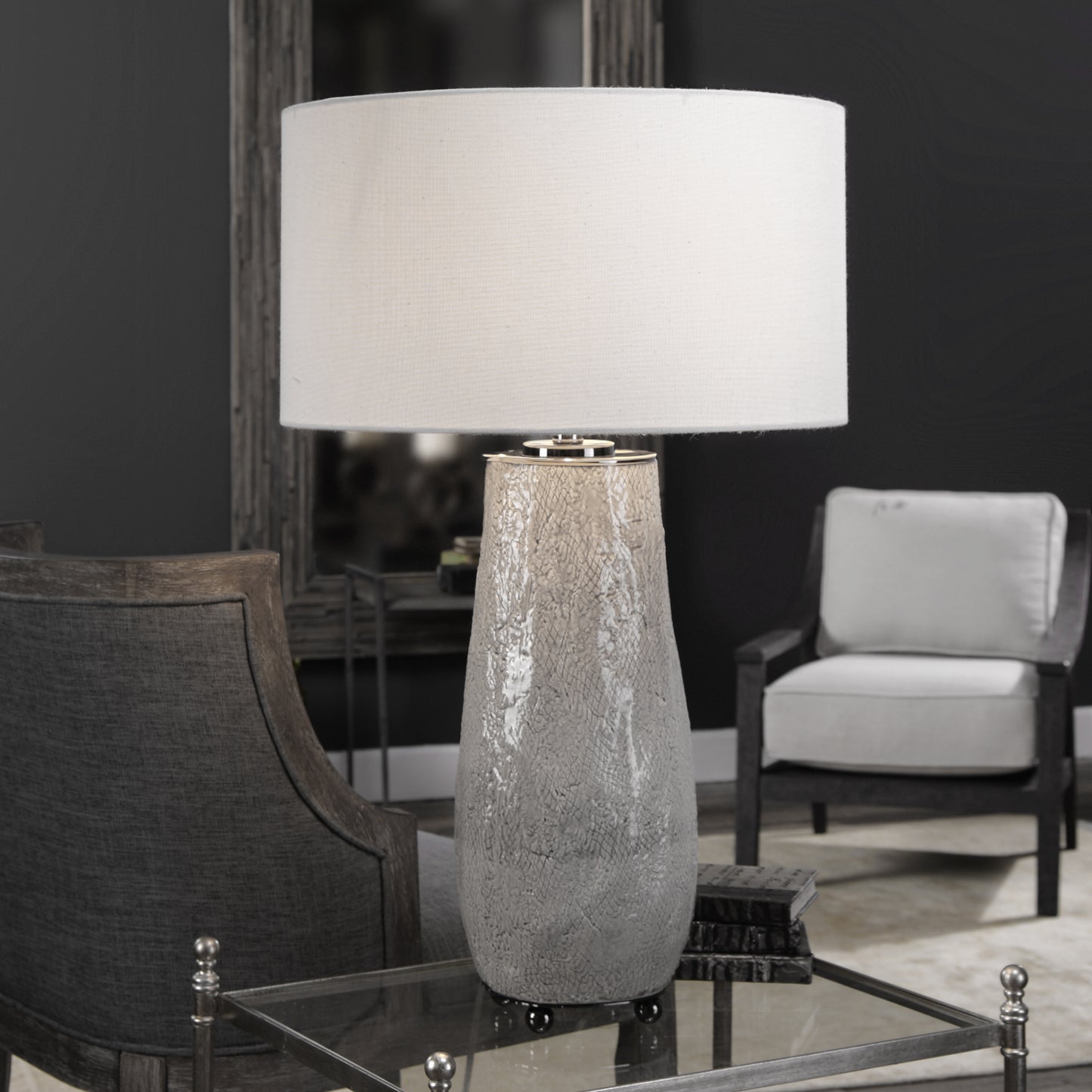 Uttermost 27564-1 Balkana Aged Gray Table Lamp