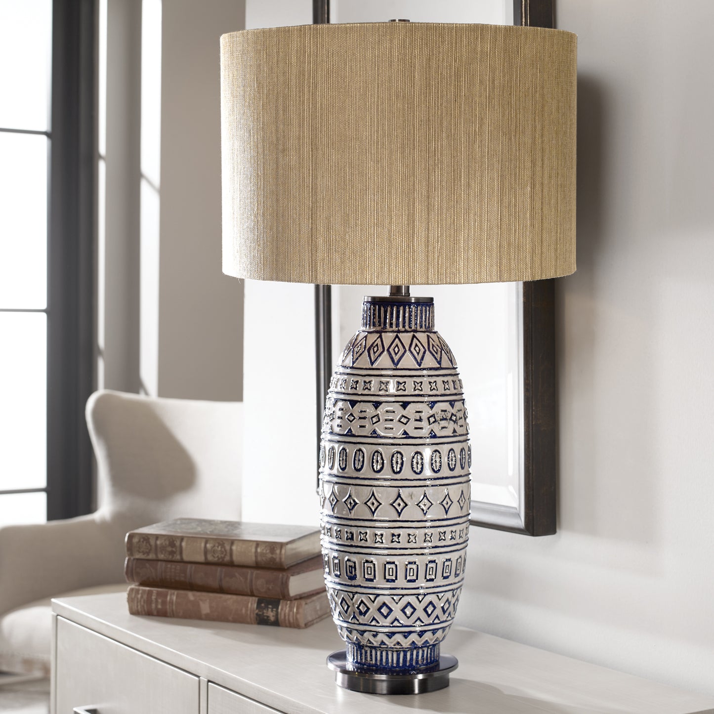 Uttermost 27582 Lokni Aged Ivory Table Lamp