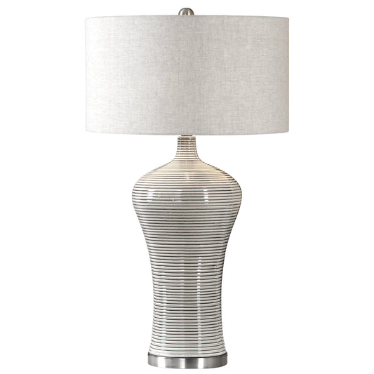 Uttermost 27570-1 Dubrava Light Gray Table Lamp