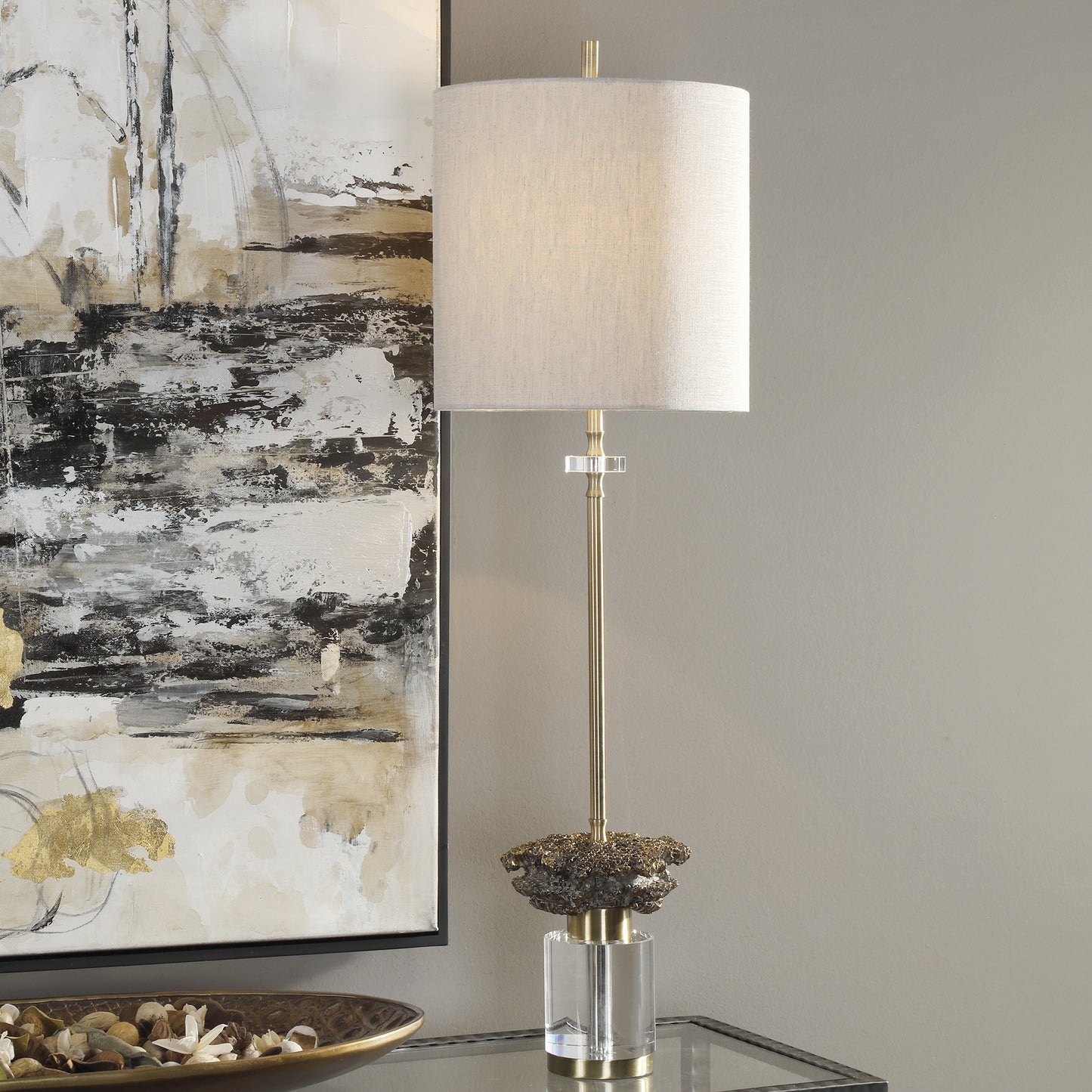 Uttermost 29615-1 Kiota Wasp's Nest Buffet Lamp