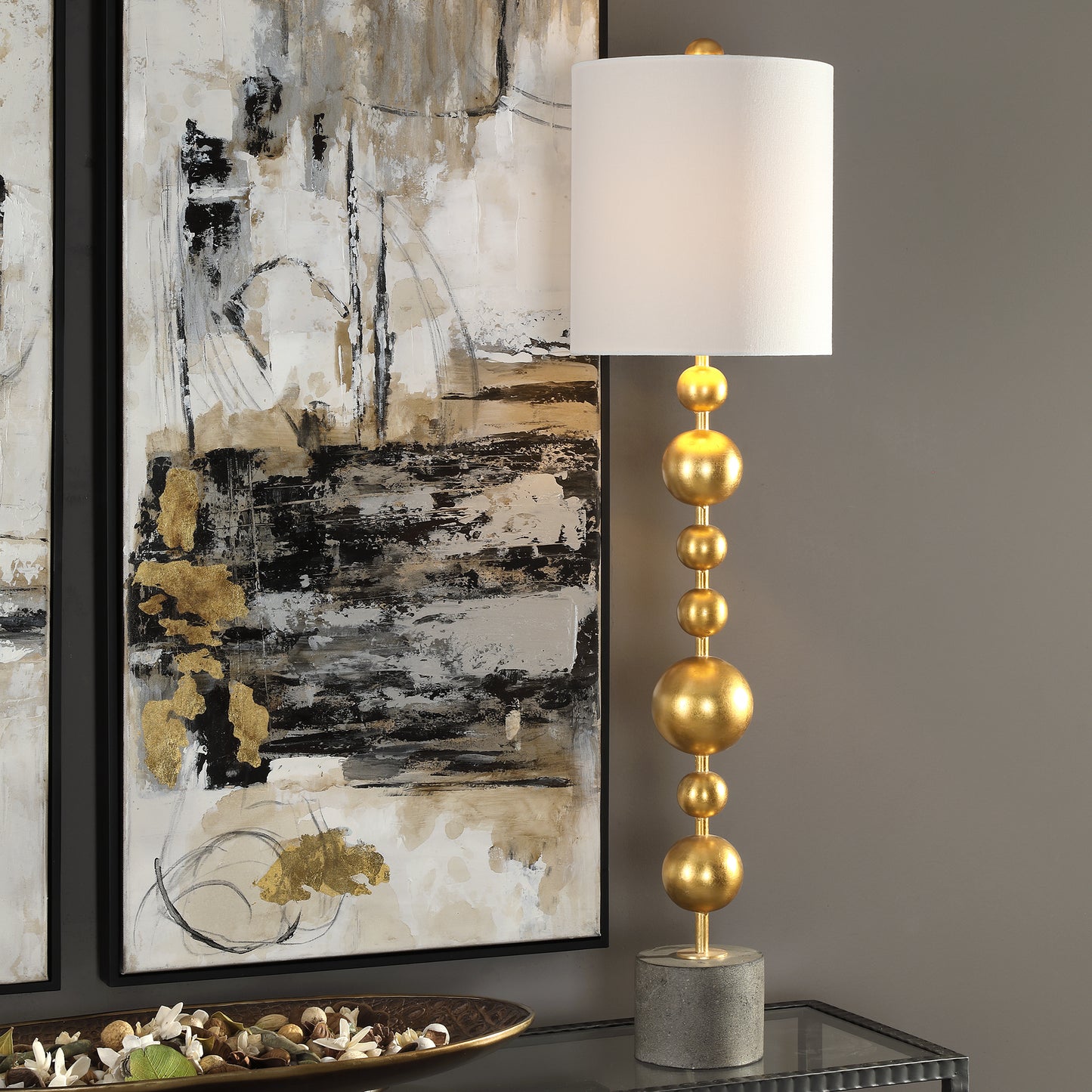 Uttermost 29566-1 Selim Gold Buffet Lamp