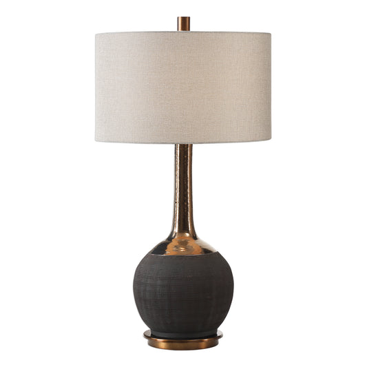 Uttermost 27779 Arnav Textured Black Lamp