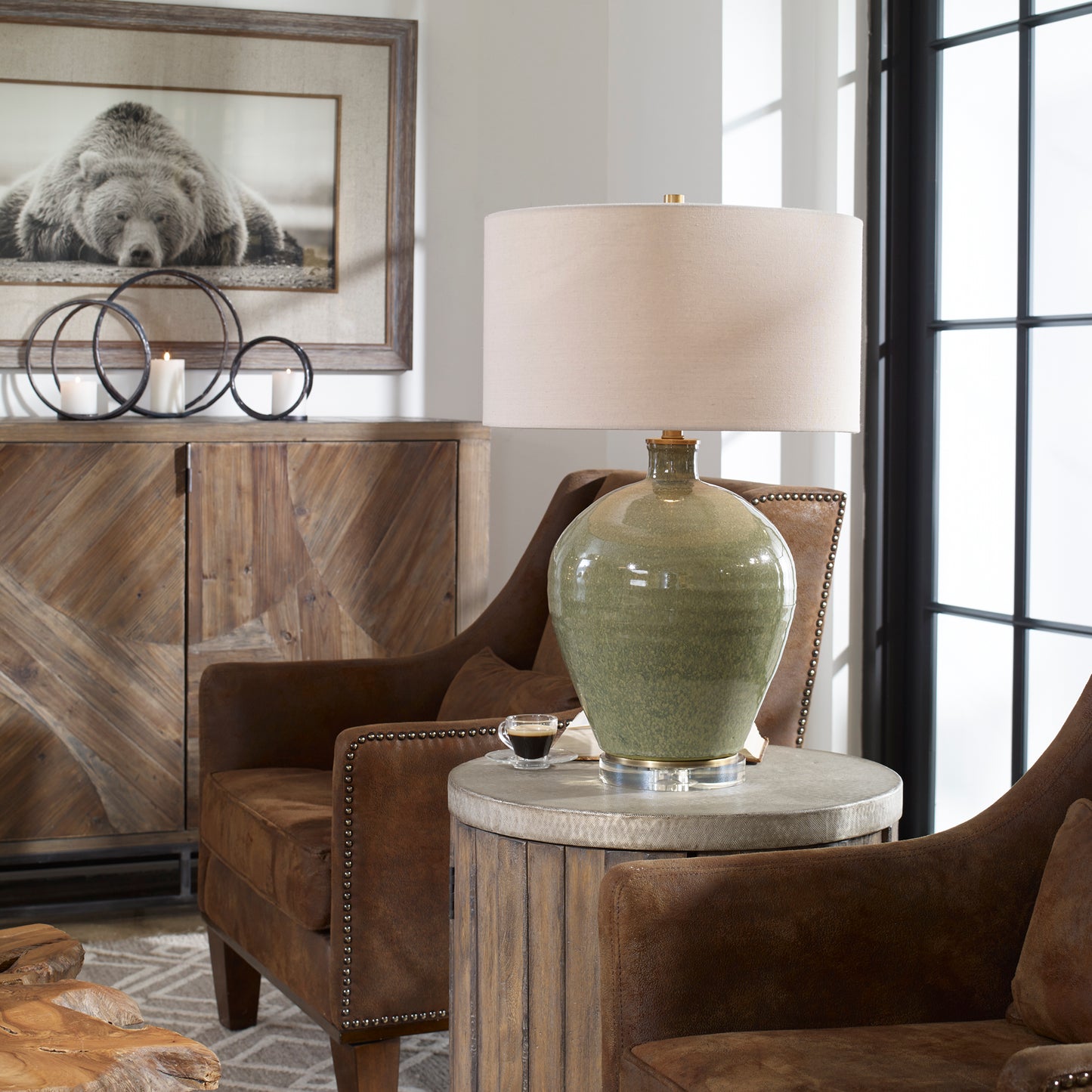 Uttermost 27759 Elva Emerald Table Lamp