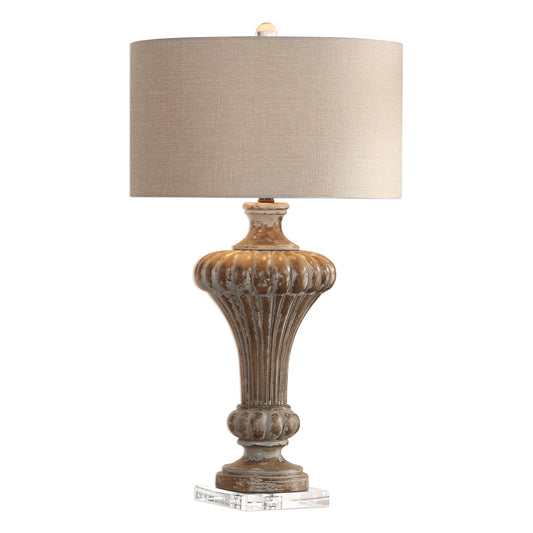 Uttermost 27863 Treneece Aged Pecan Lamp