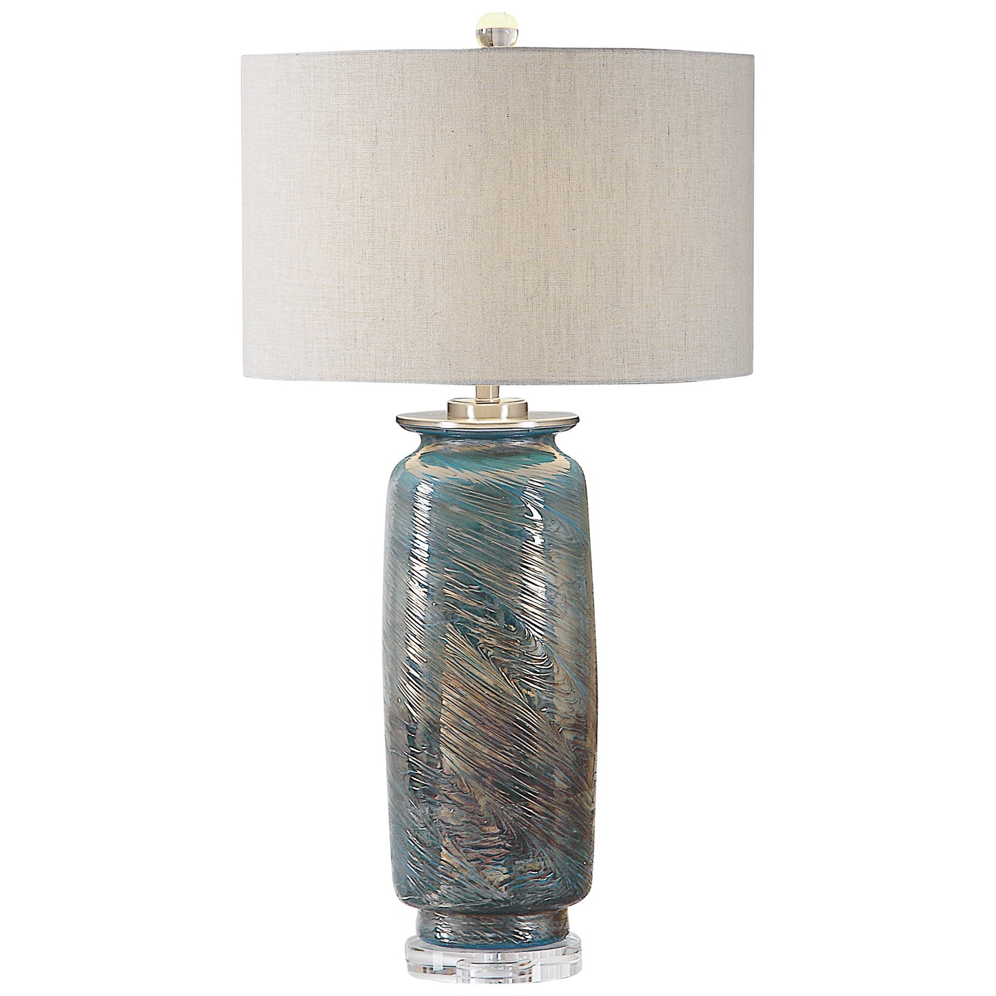 Uttermost 27919 Olesya Swirl Glass Table Lamp