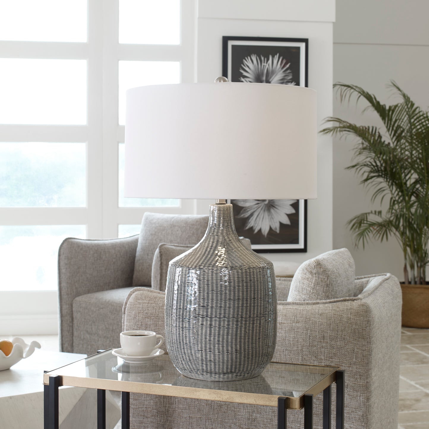 Uttermost 27920-1 Felipe Distressed Gray Table Lamp