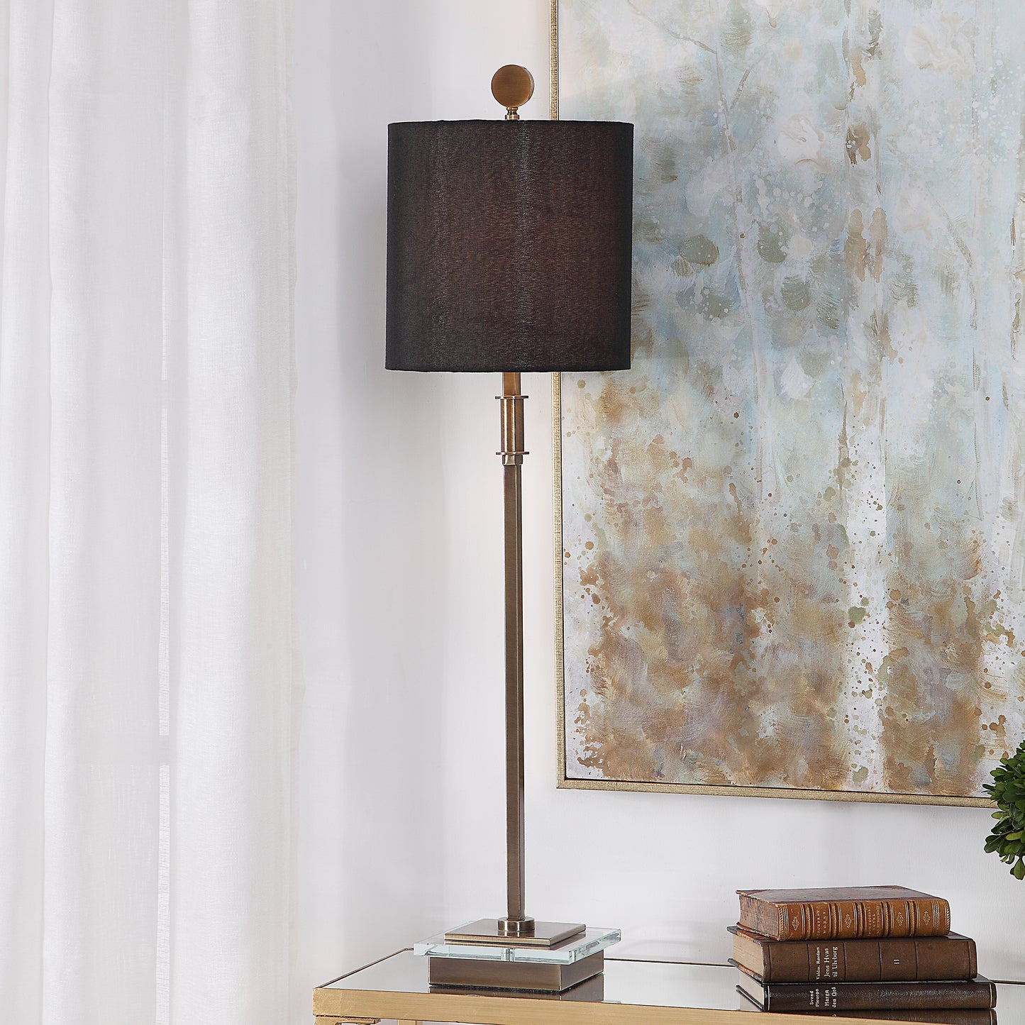 Uttermost 29684-1 Volante Antique Brass Table Lamp