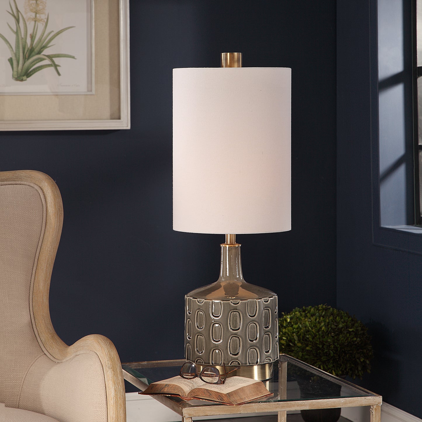 Uttermost 29682-1 Darrin Gray Table Lamp