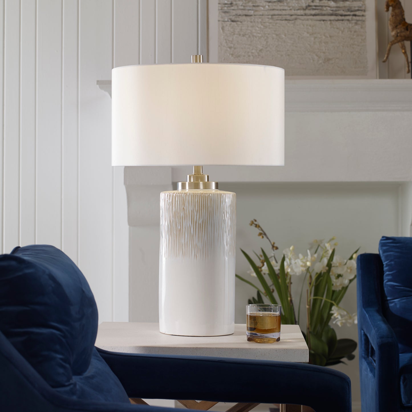 Uttermost 26354-1 Georgios Cylinder Table Lamp
