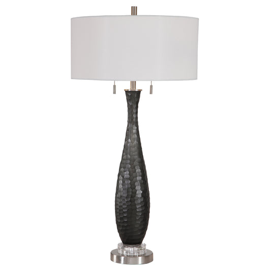 Uttermost 26373 Jothan Frosted Black Table Lamp
