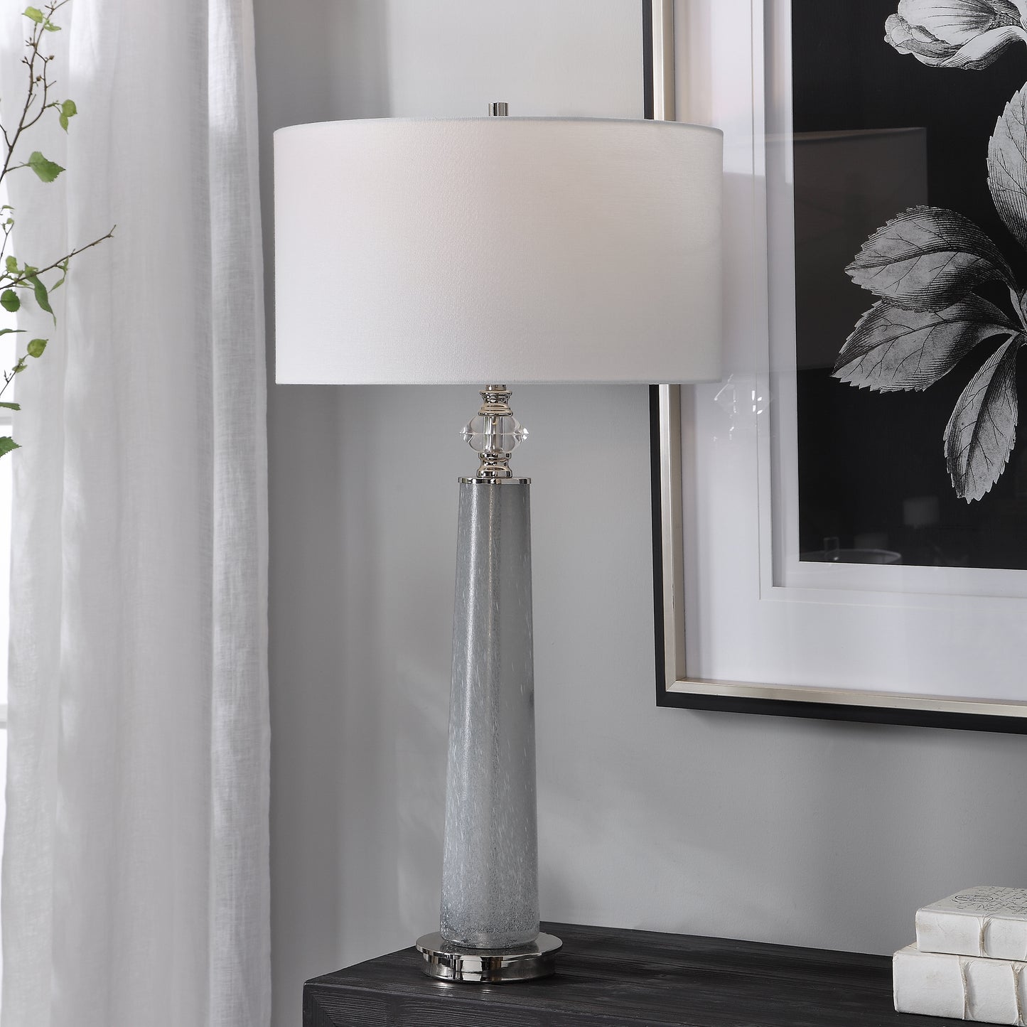 Uttermost 26378 Grayton Frosted Art Table Lamp