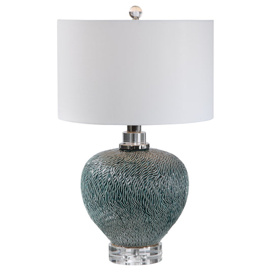 Uttermost 28208-1 Almera Dark Teal Table Lamp