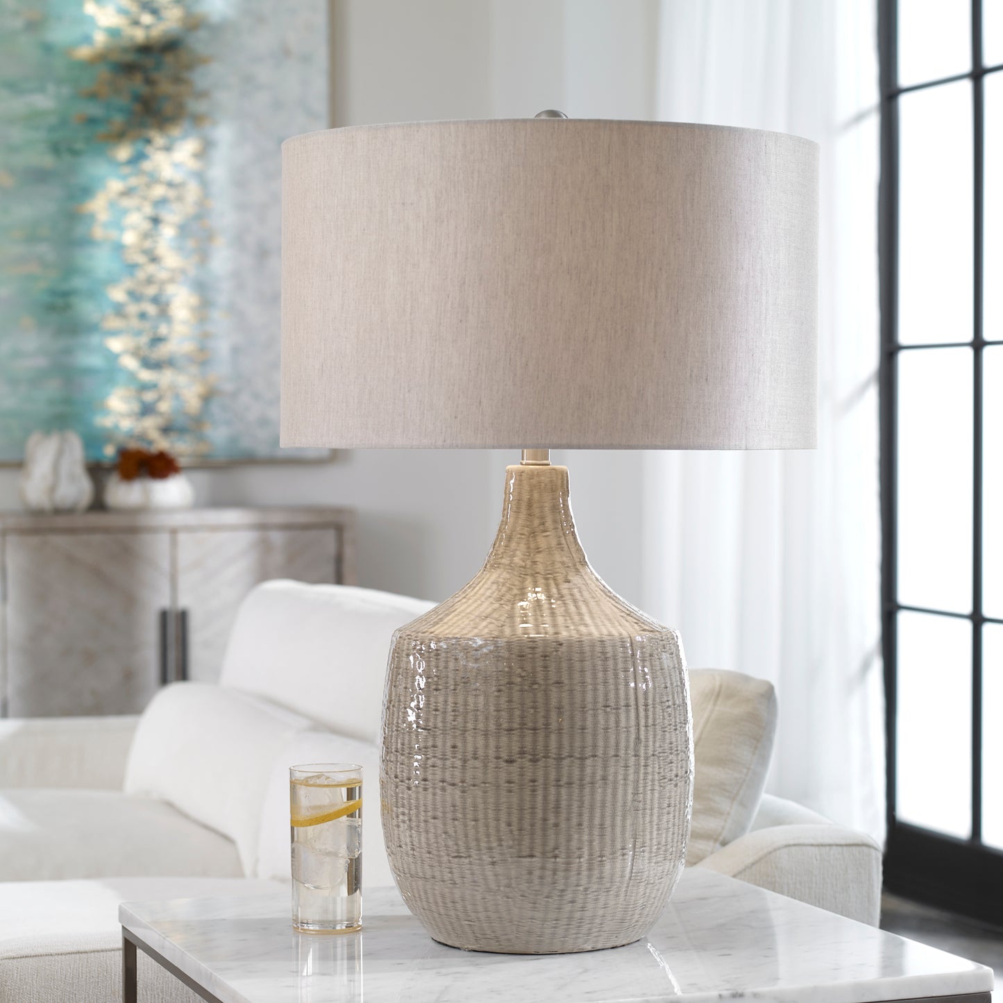 Uttermost 28205-1 Felipe Gray Table Lamp