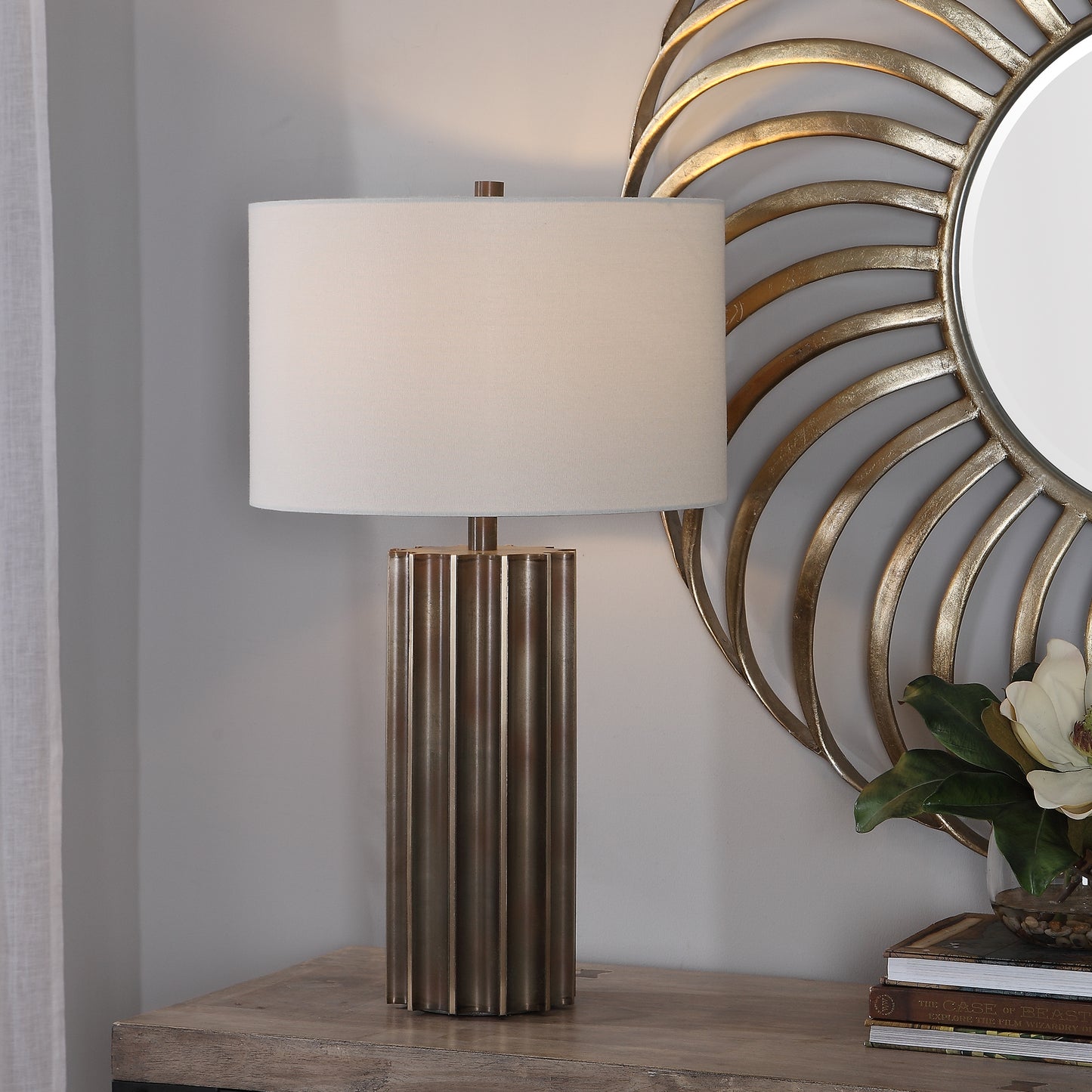 Uttermost 28264 Khalio Gun Metal Table Lamp