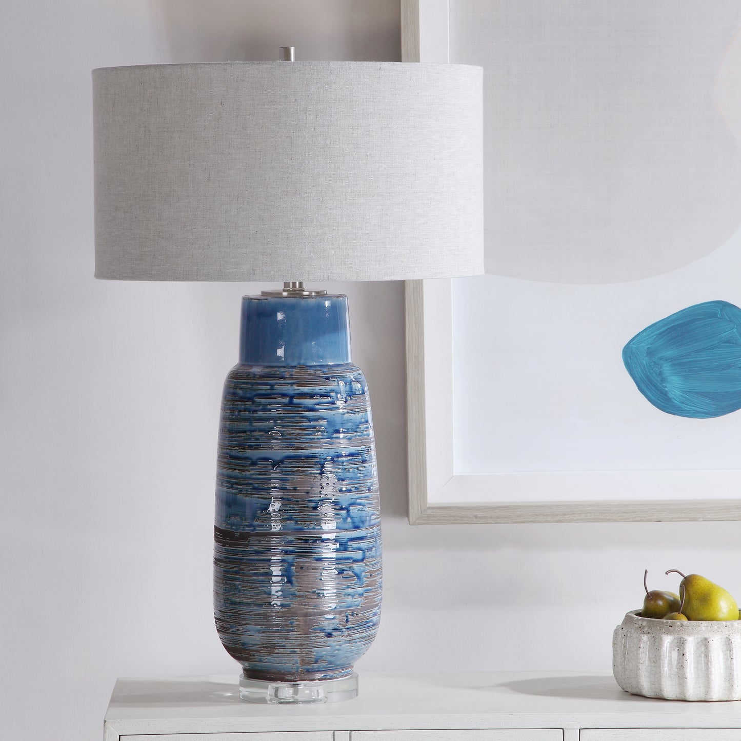 Uttermost 28276 Magellan Blue Table Lamp