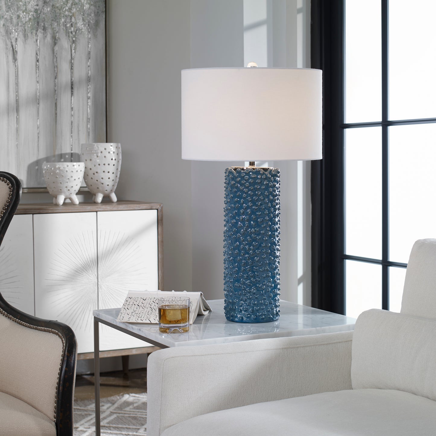 Uttermost 28285 Ciji Blue Table Lamp