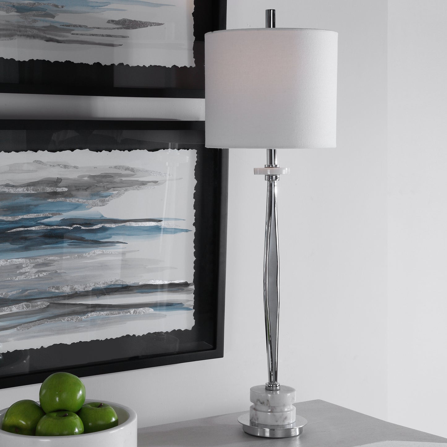 Uttermost 29749-1 Magnus Chrome Buffet Lamp