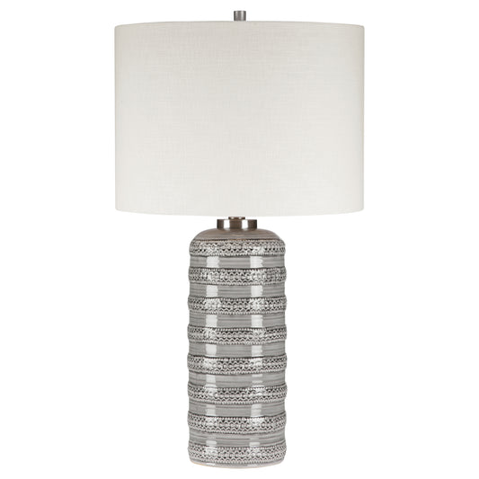 Uttermost 28354-1 Alenon Light Gray Table Lamp