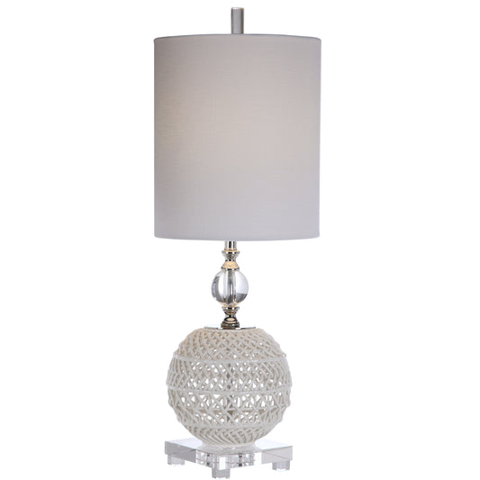 Uttermost 29741-1 Mazarine Open Ceramic Buffet Lamp