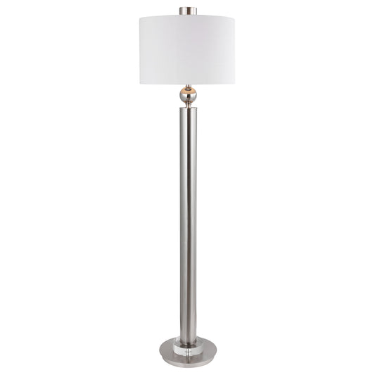 Uttermost 28345 Silverton Brushed Nickel Floor Lamp