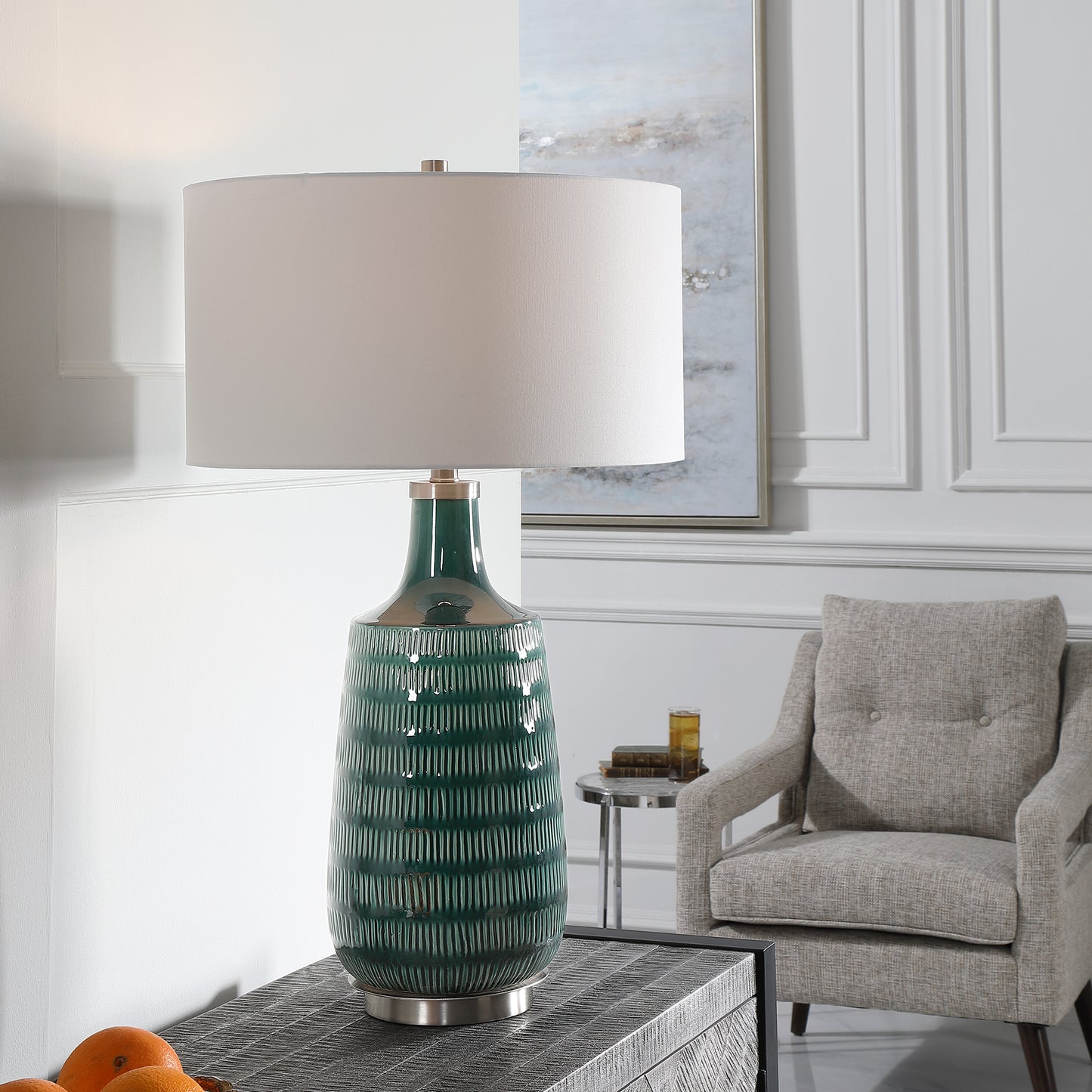 Uttermost 28376-1 Scouts Deep Green Table Lamp