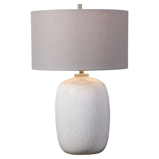 Uttermost 28390-1 Winterscape White Glaze Table Lamp