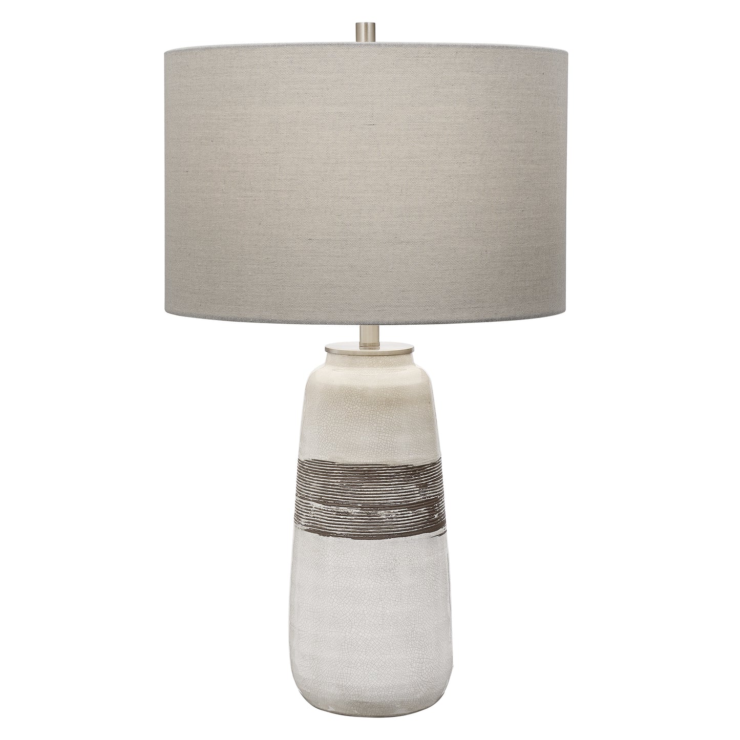 Uttermost 28392-1 Comanche White Crackle Table Lamp