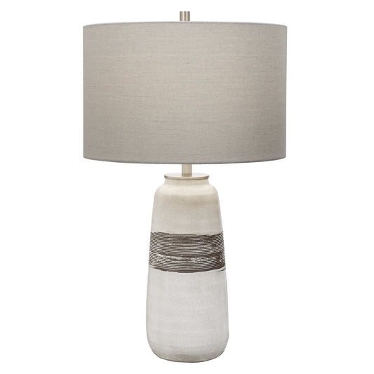 Uttermost 28392-1 Comanche White Crackle Table Lamp