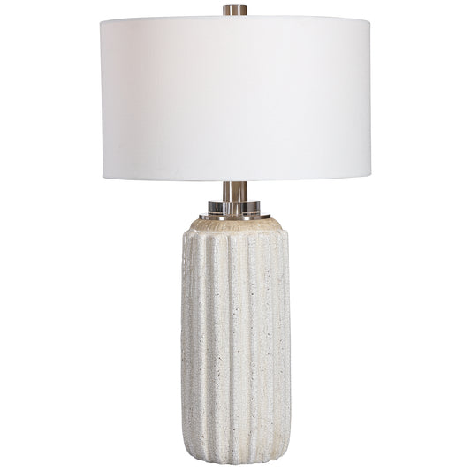 Uttermost 28431 Azariah White Crackle Table Lamp