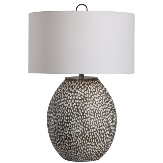 Uttermost 28448-1 Cyprien Gray White Table Lamp