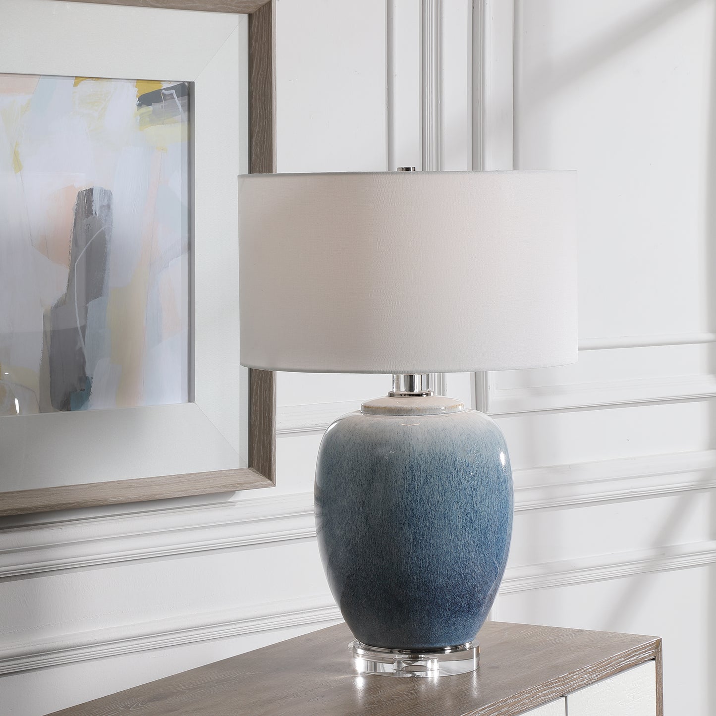 Uttermost 28435-1 Blue Waters Ceramic Table Lamp