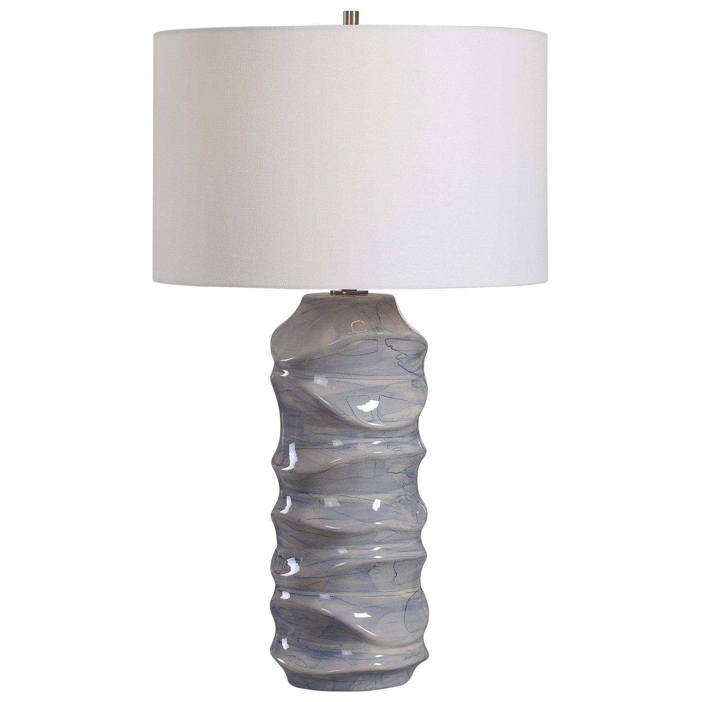 Uttermost 28467 Waves Blue & White Table Lamp