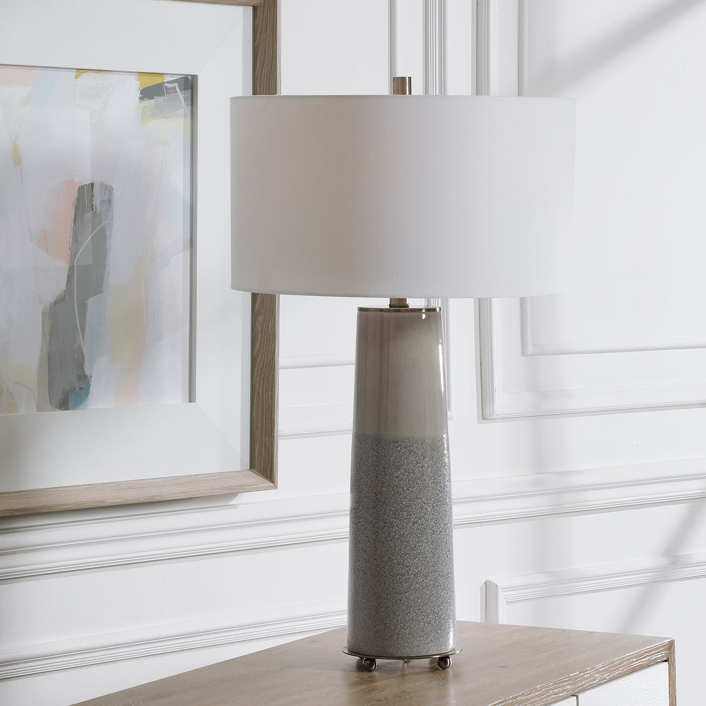 Uttermost 28436 Abdel Gray Glaze Table Lamp