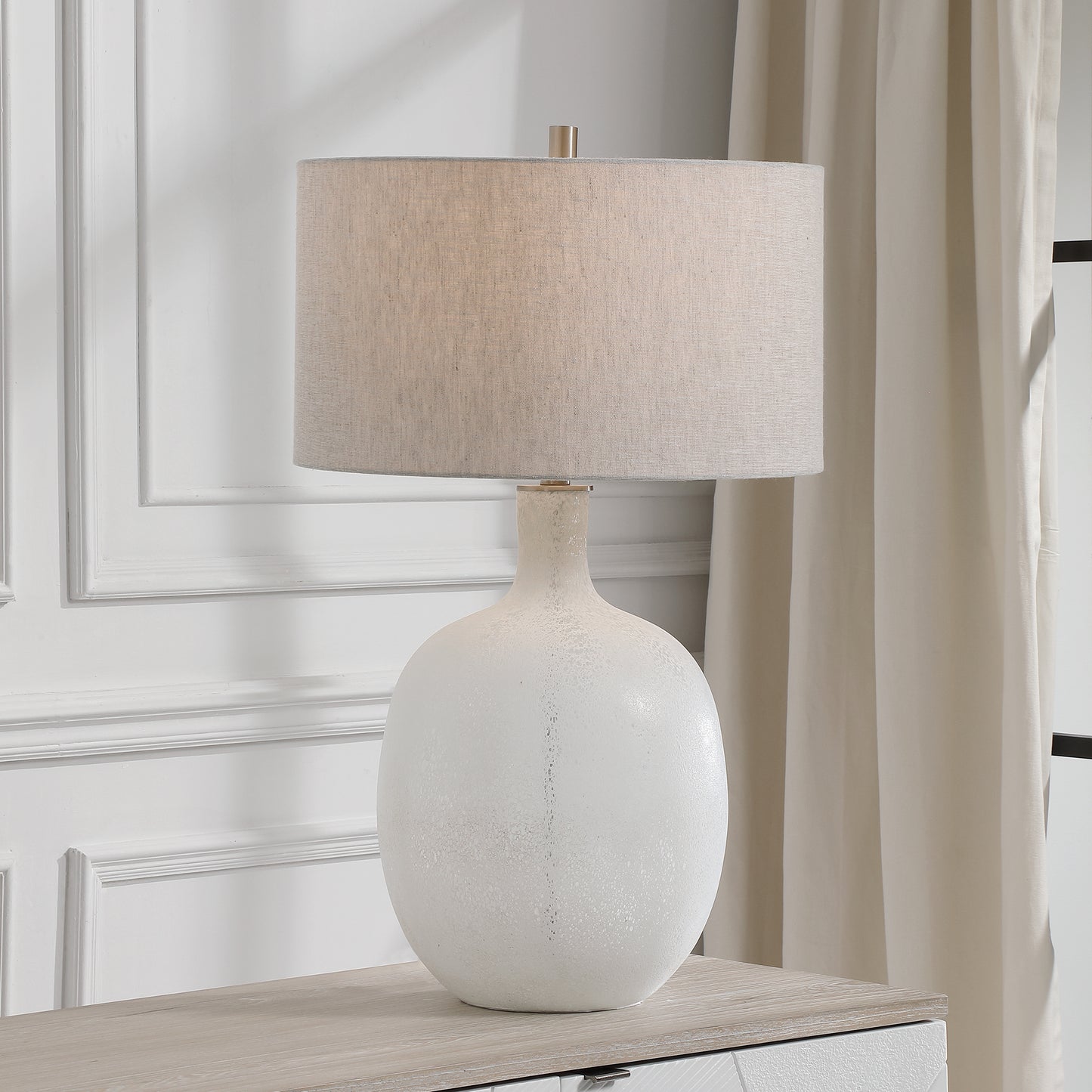 Uttermost 28469-1 Whiteout Mottled Glass Table Lamp
