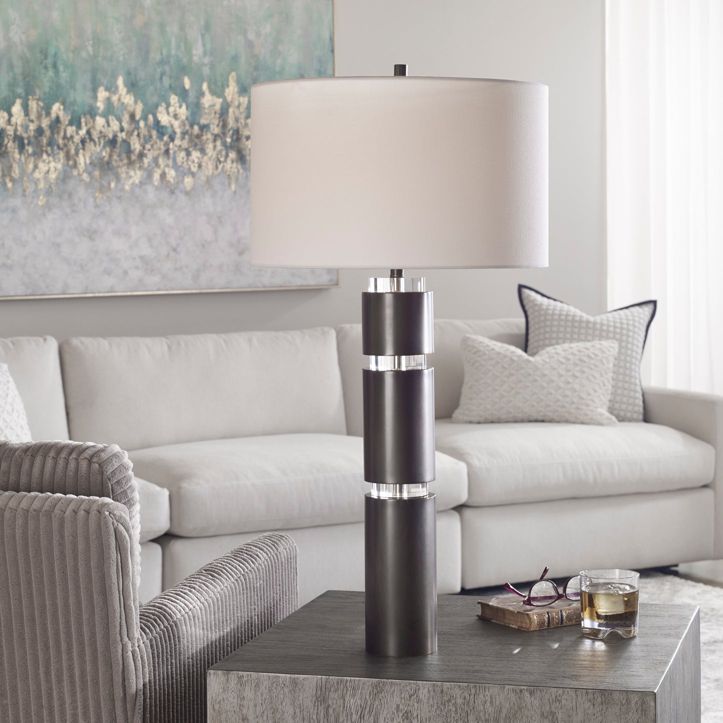 Uttermost 28471 Jefferson Dark Bronze Table Lamp