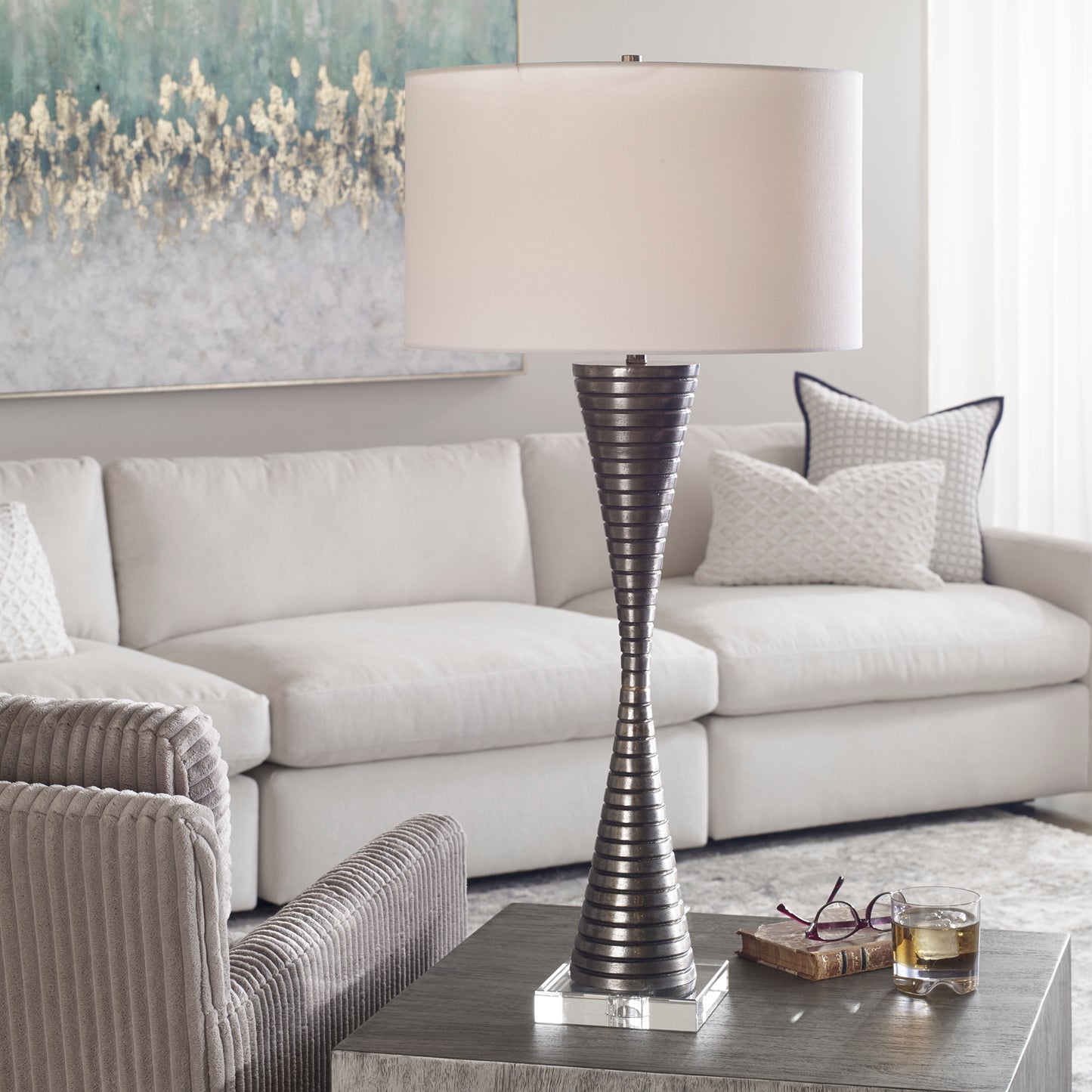 Uttermost 28473 Renegade Ribbed Iron Table Lamp