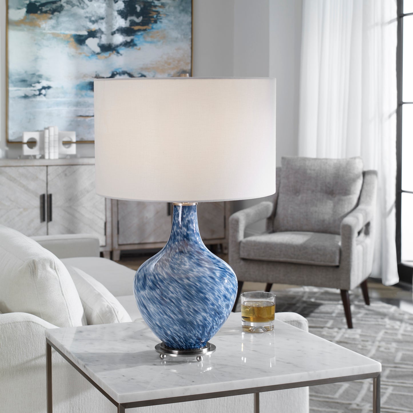 Uttermost 28482-1 Cove Cobalt Blue Table Lamp