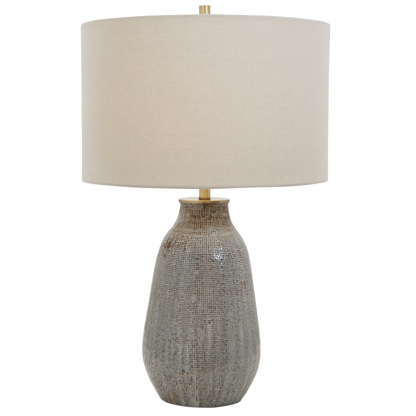 Uttermost 28484-1 Monacan Gray Textured Table Lamp