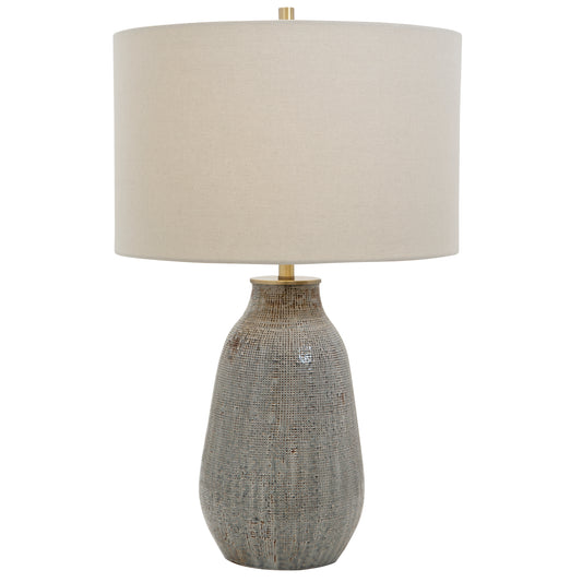 Uttermost 28484-1 Monacan Gray Textured Table Lamp