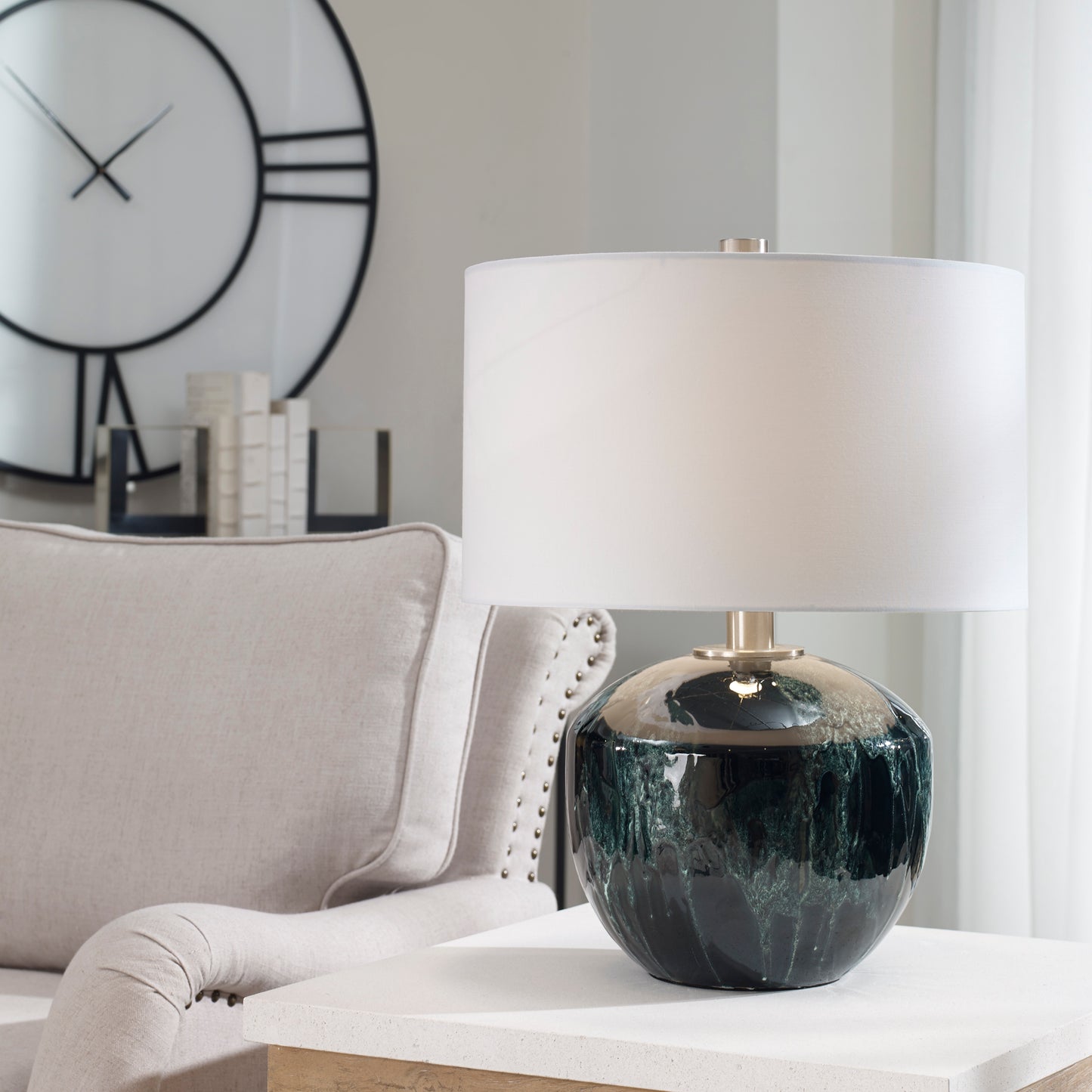 Uttermost 29995-1 Highlands Deep Green Table Lamp