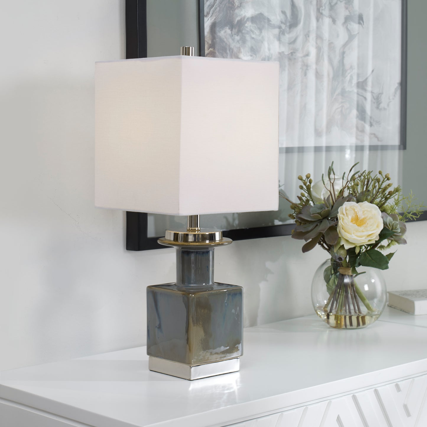 Uttermost 30002-1 Cabrillo Gray Glaze Accent Lamp