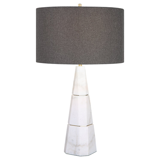 Uttermost 29997 Citadel White Marble Table Lamp