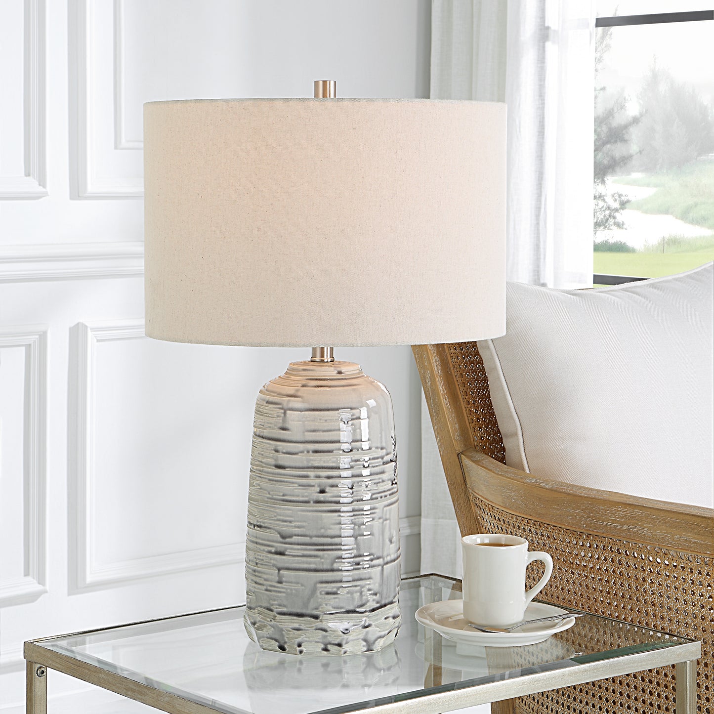 Uttermost 30069-1 Cyclone Ivory Table Lamp