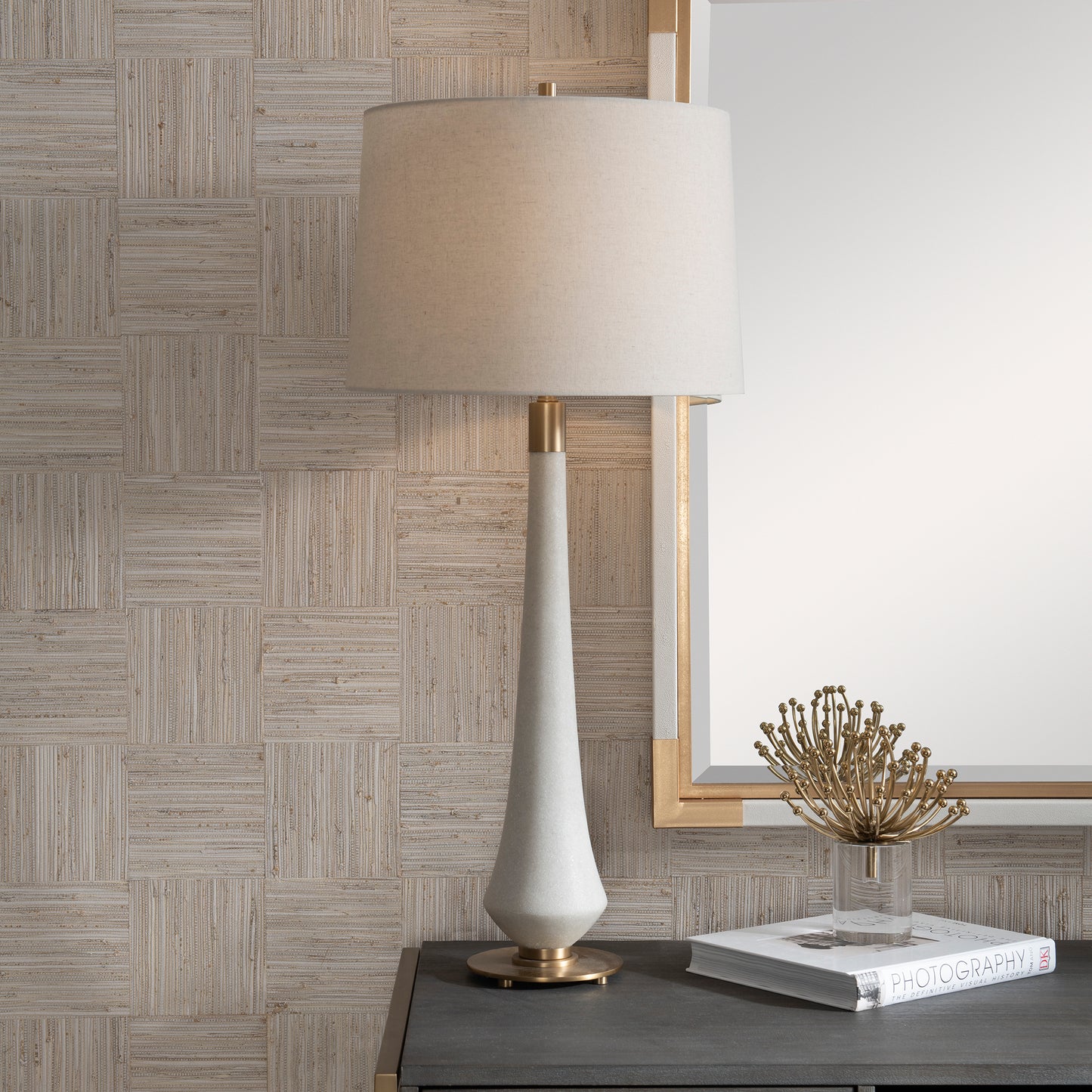 Uttermost 30135 Marille Ivory Stone Table Lamp