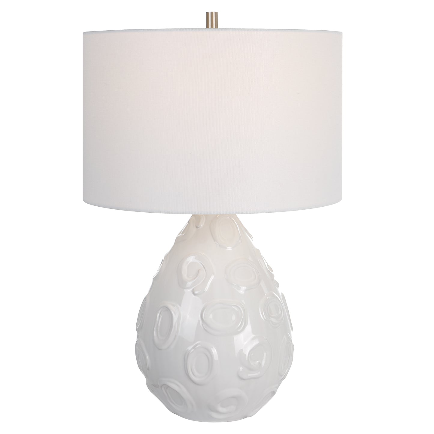Uttermost 30159-1 Loop White Glaze Table Lamp