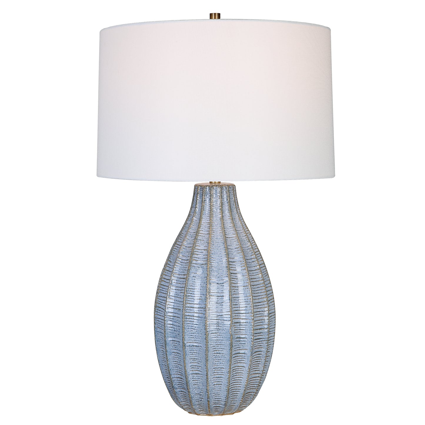 Uttermost 30161-1 Veston Blue Glaze Table Lamp