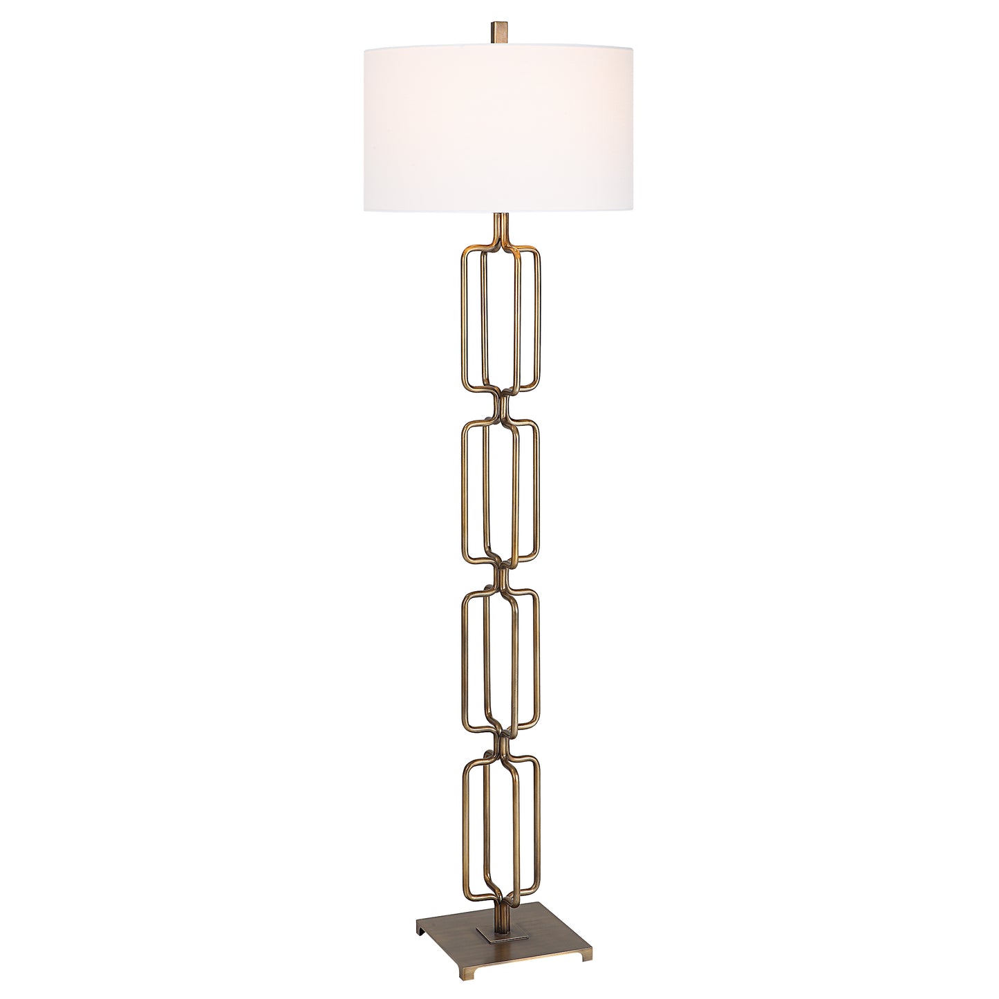 Uttermost 30148 Link Brushed Gold Floor Lamp
