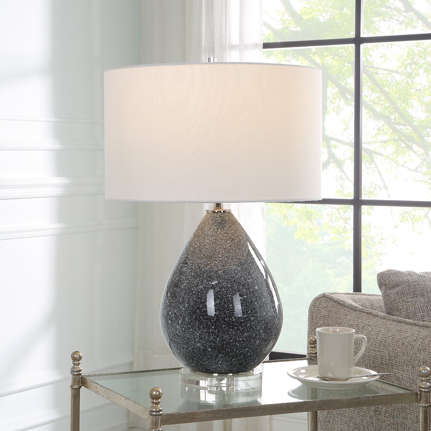 Uttermost 30149-1 Nebula Speckled Glaze Table Lamp